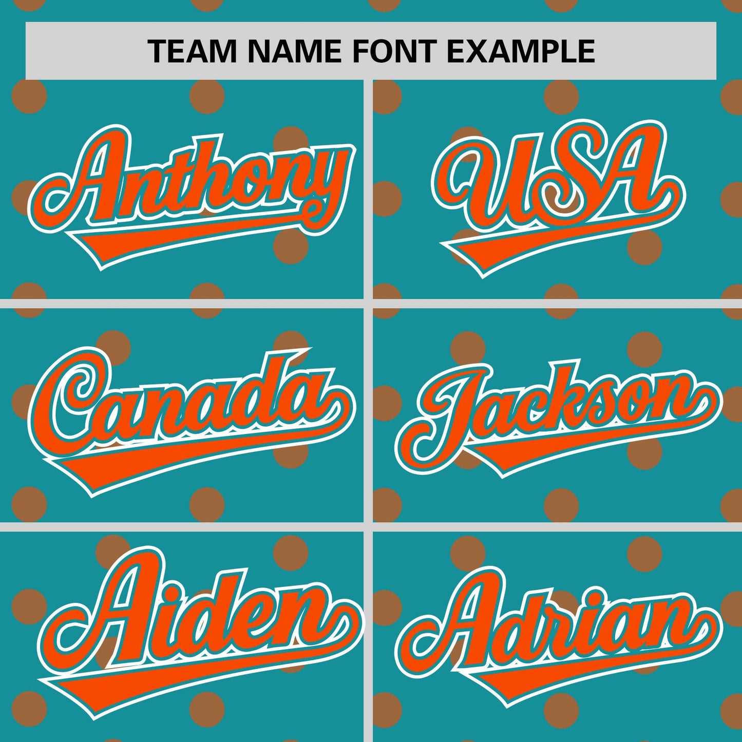 Custom Aqua Orange Personalized Polka Dot Graffiti Pattern Authentic Baseball Jersey