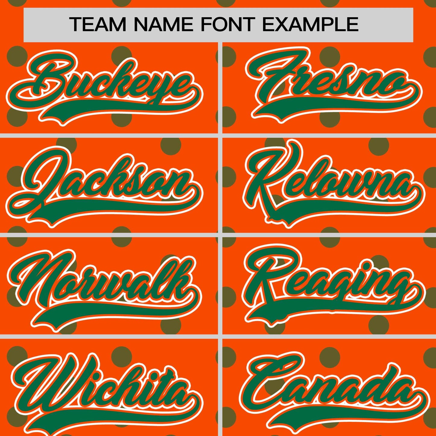 Custom Orange Kelly Green Personalized Polka Dot Graffiti Pattern Authentic Baseball Jersey