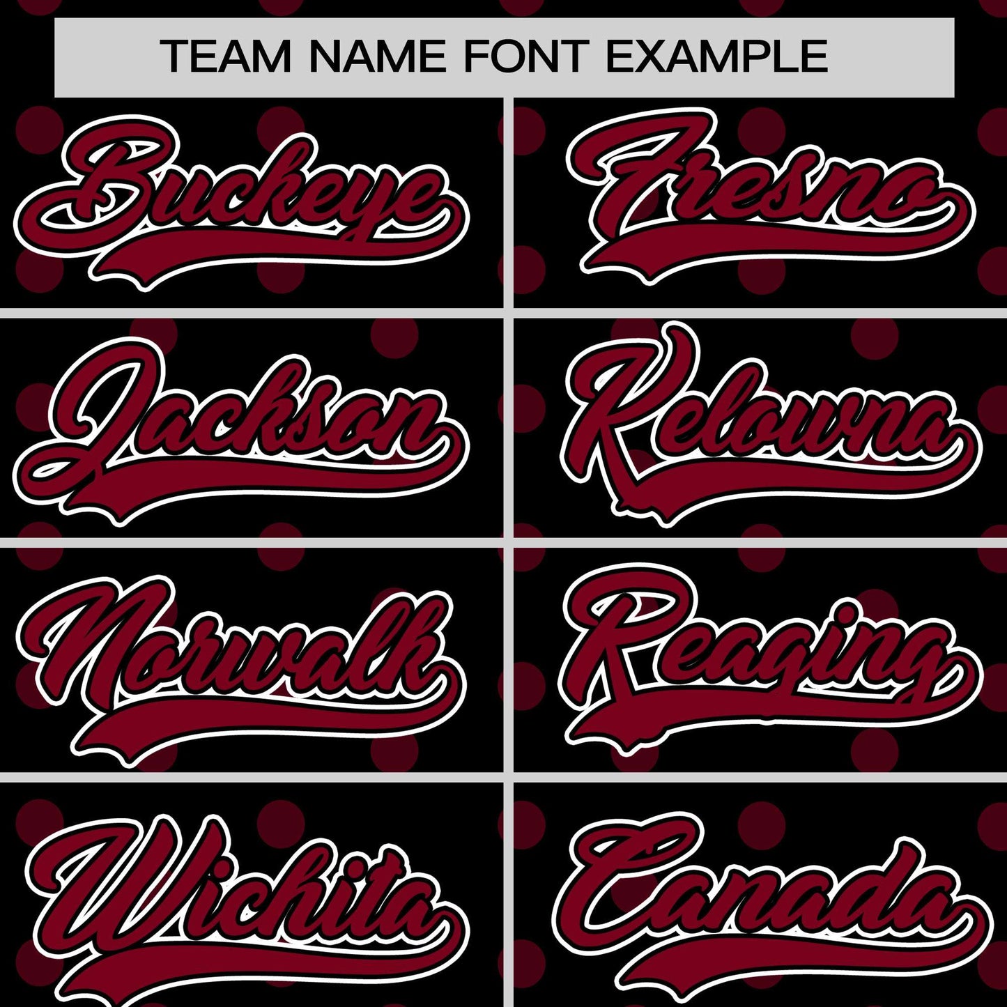 Custom Black Crimson Personalized Polka Dot Graffiti Pattern Authentic Baseball Jersey