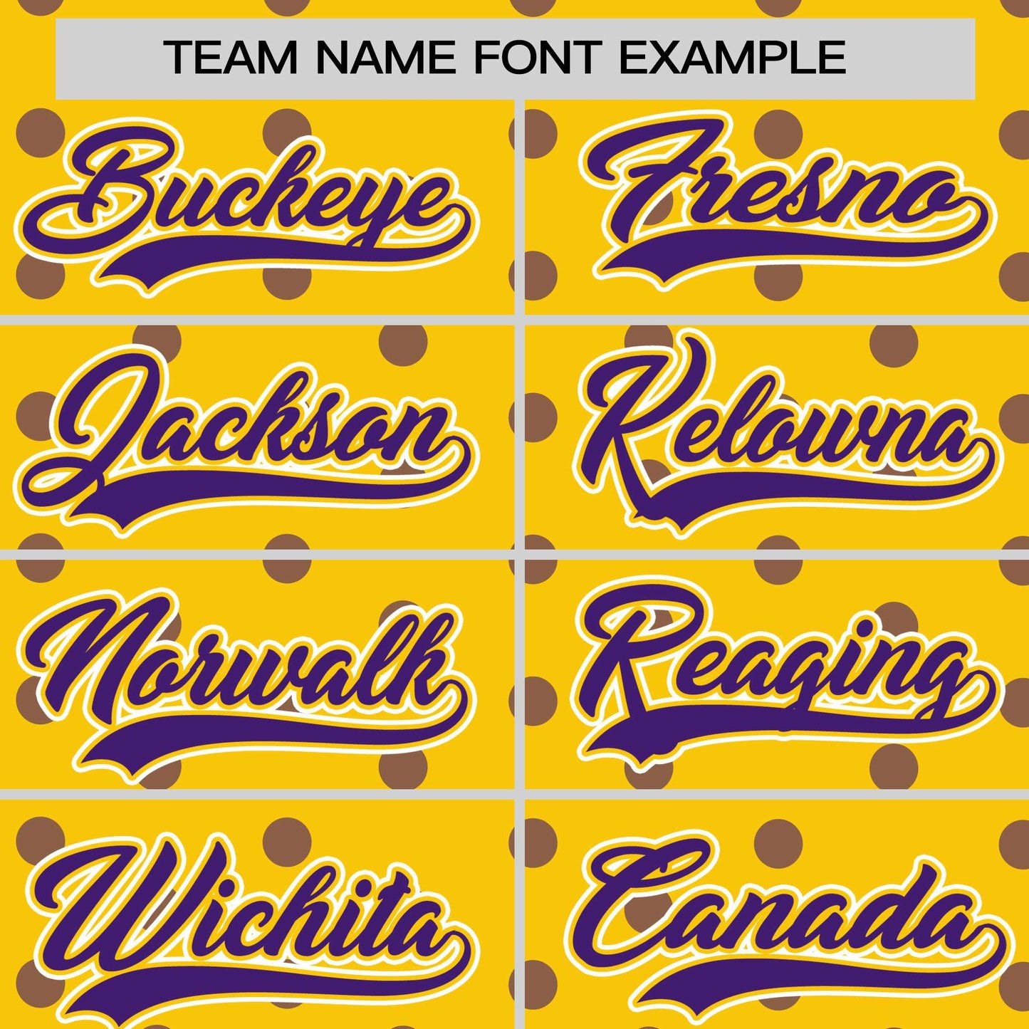 Custom Gold Purple Personalized Polka Dot Graffiti Pattern Authentic Baseball Jersey