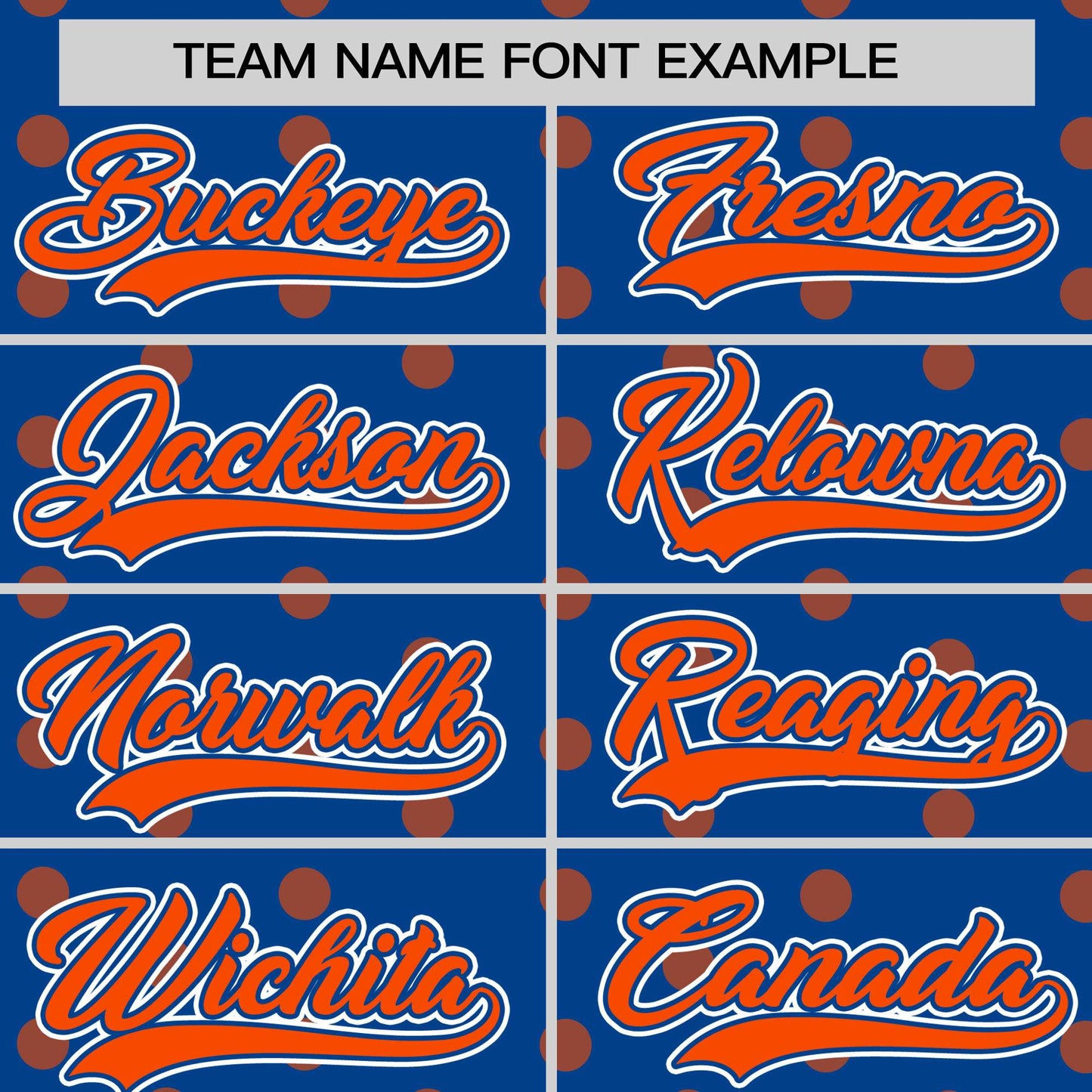 Custom Royal Orange Personalized Polka Dot Graffiti Pattern Authentic Baseball Jersey