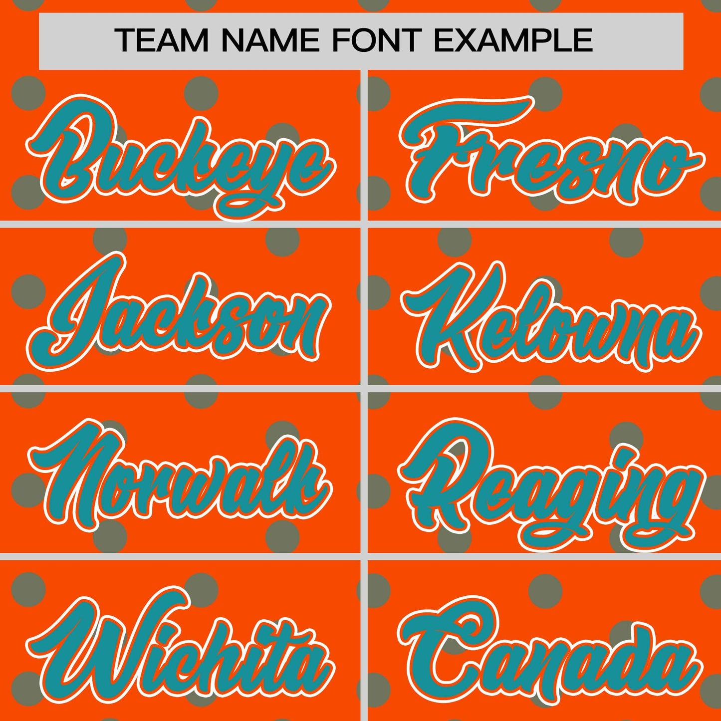 Custom Orange Aqua Personalized Polka Dot Graffiti Pattern Authentic Baseball Jersey