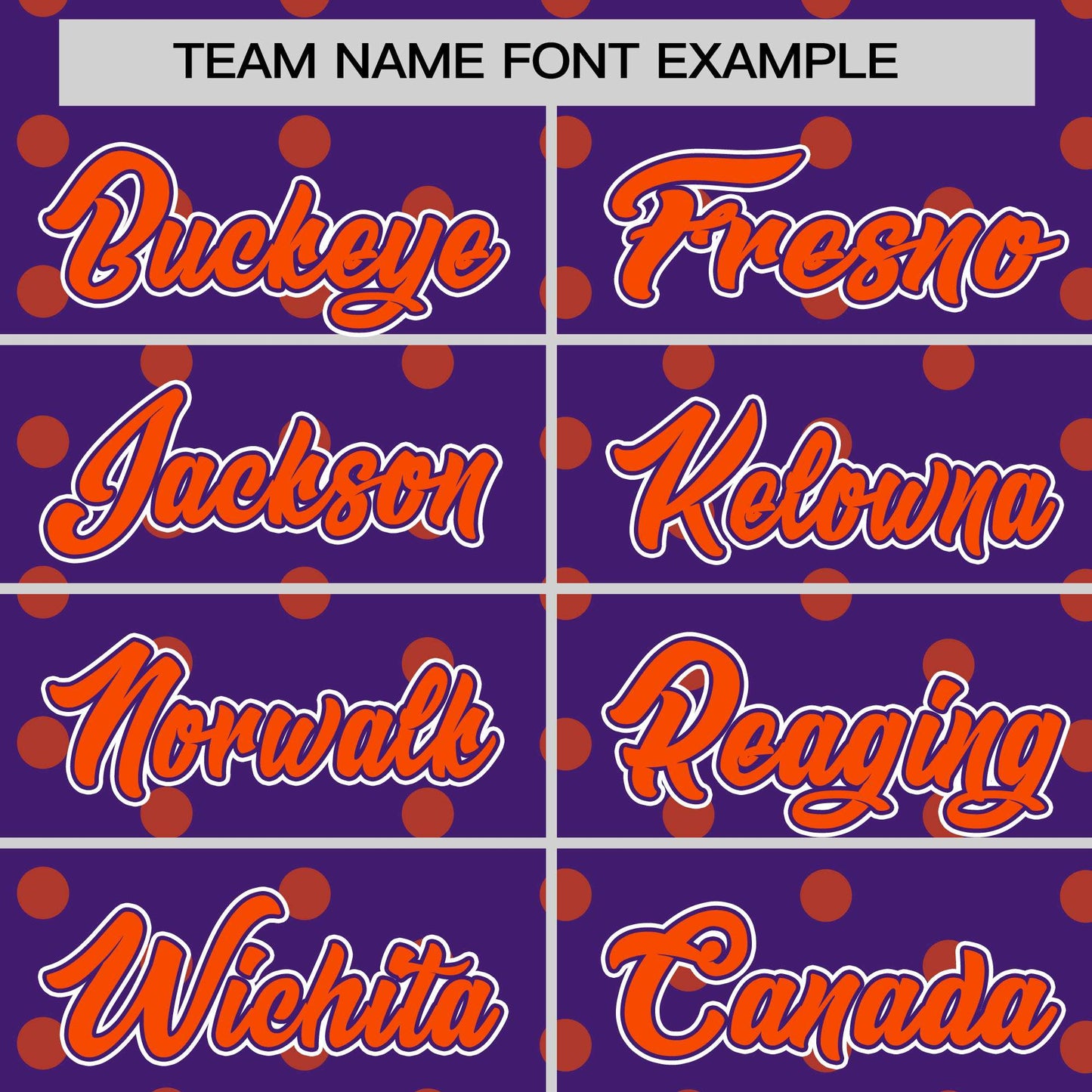 Custom Purple Orange Personalized Polka Dot Graffiti Pattern Authentic Baseball Jersey