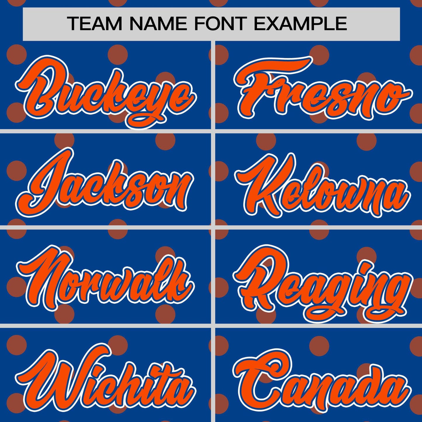 Custom Royal Orange Personalized Polka Dot Graffiti Pattern Authentic Baseball Jersey