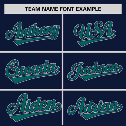 Custom Navy Aqua Zebra Stripes Graffiti Pattern Authentic Baseball Jersey