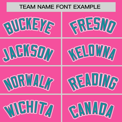 Custom Pink Aqua Personalized Half Stripe Design Authentic Baseball Jersey