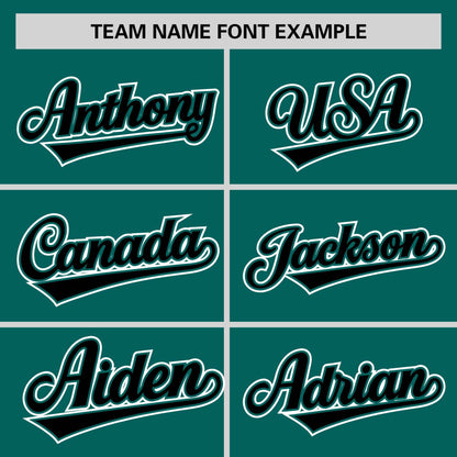 Custom Aqua Black Personalized Half Stripe Design Authentic Baseball Jersey