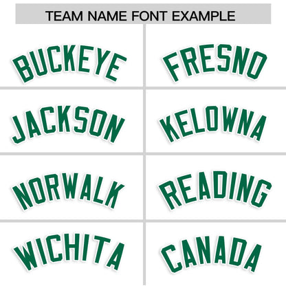 Custom White Kelly Green Personalized Classic Authentic Baseball Jersey