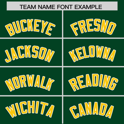 Custom Kelly Green Gold Personalized Classic Authentic Baseball Jersey