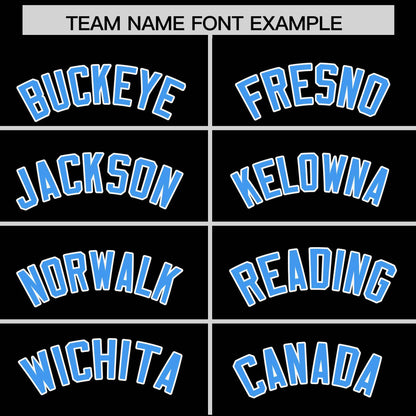 Custom Black Powder Blue Personalized Classic Authentic Baseball Jersey