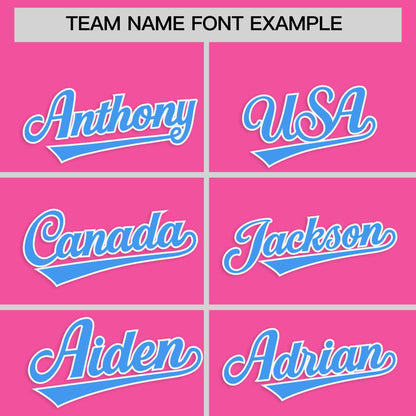 Custom Pink Powder Blue Personalized Classic Authentic Baseball Jersey