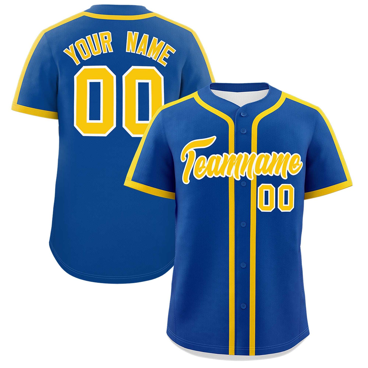 Custom Royal Gold Personalized Classic Authentic Baseball Jersey