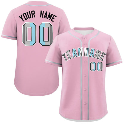 Custom Light Pink Demiboy For Pride Month Classic Style Authentic Baseball Jersey