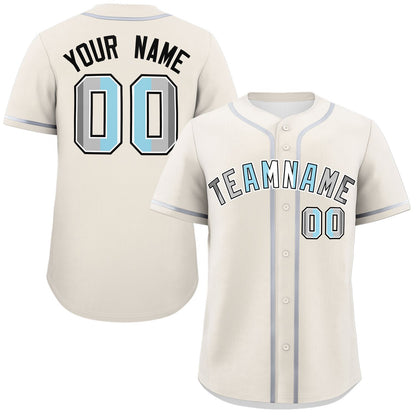 Custom Cream Demiboy For Pride Month Classic Style Authentic Baseball Jersey