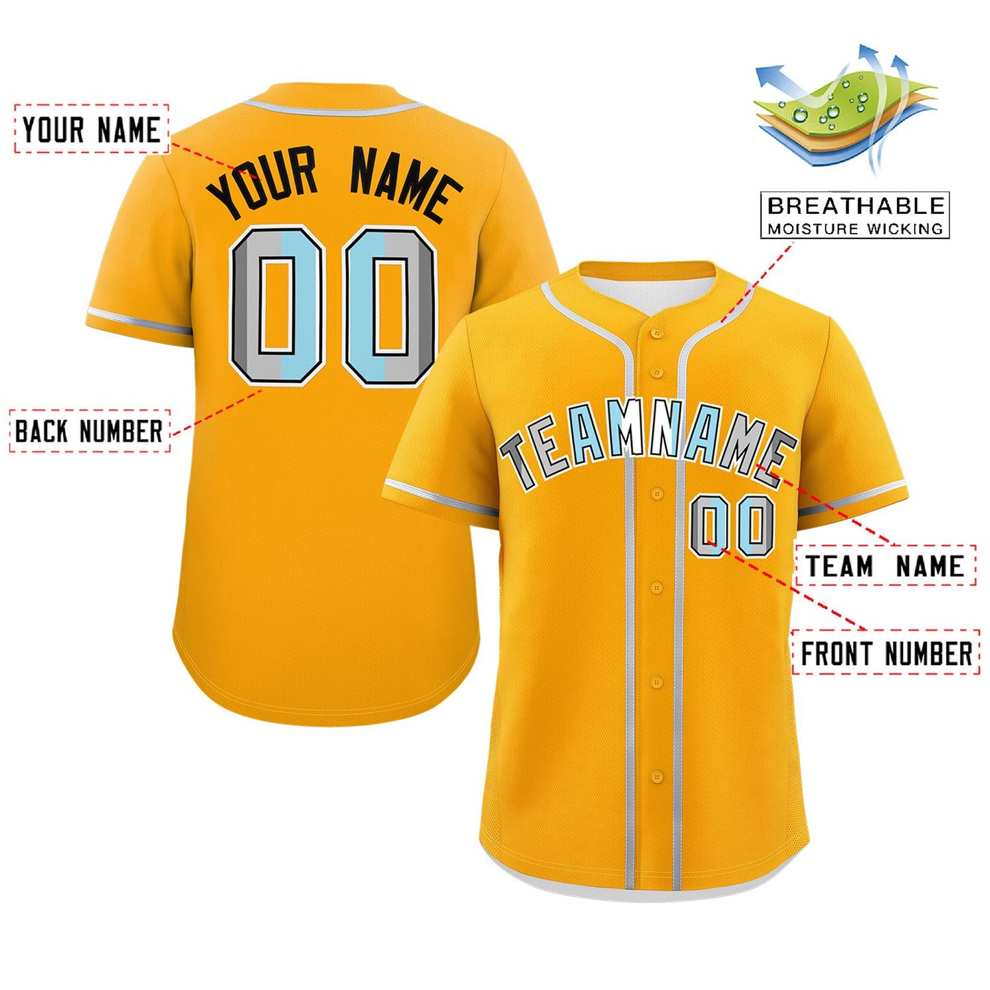 Custom Yellow Demiboy For Pride Month Classic Style Authentic Baseball Jersey