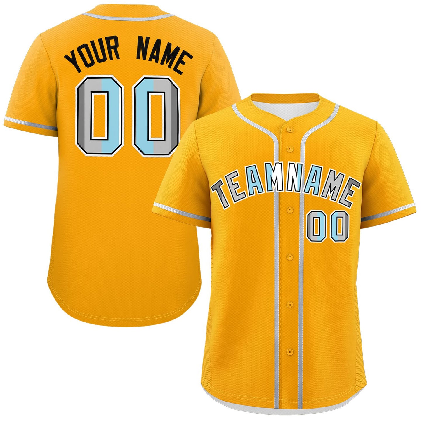 Custom Yellow Demiboy For Pride Month Classic Style Authentic Baseball Jersey