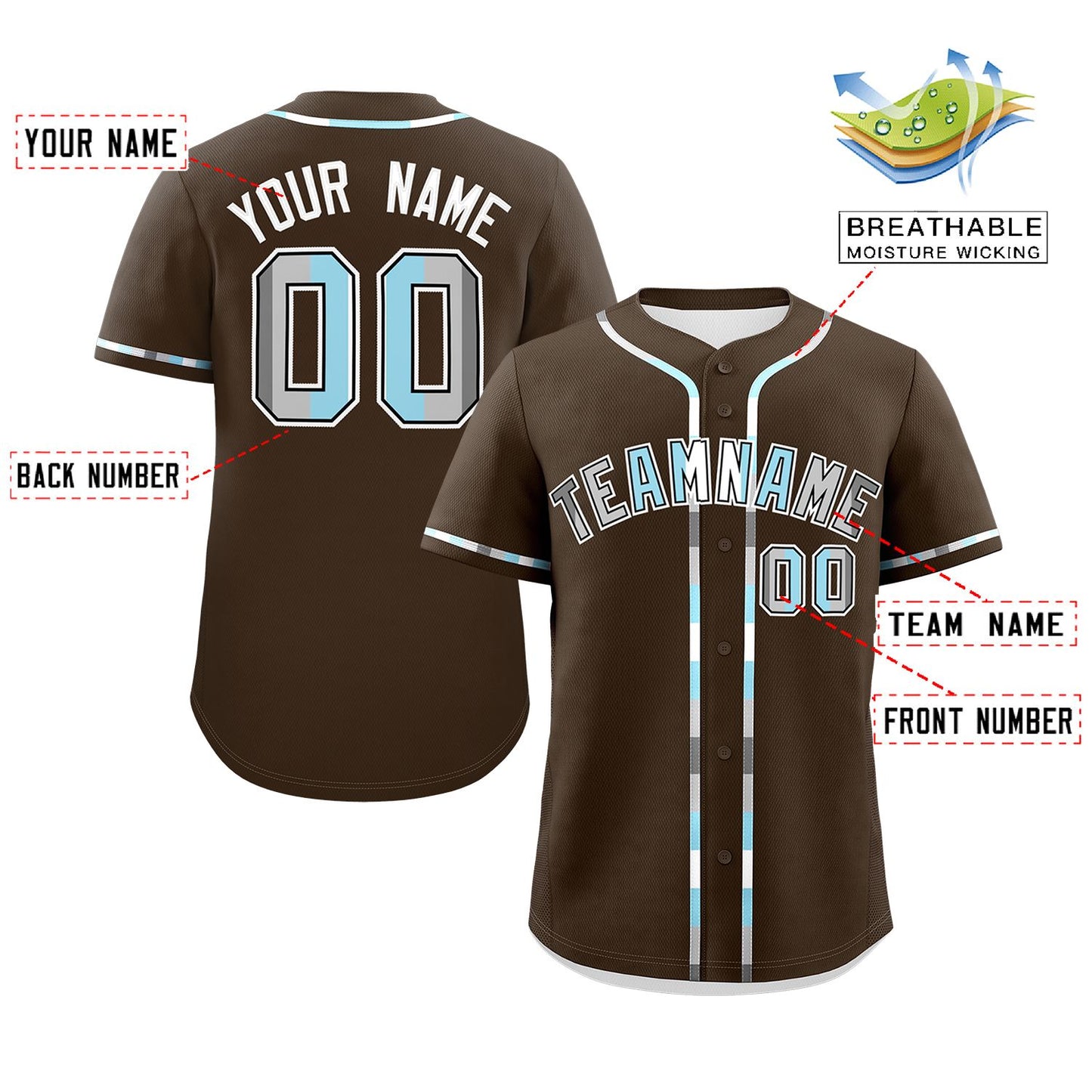 Custom Brown Demiboy For Pride Month Classic Style Authentic Baseball Jersey