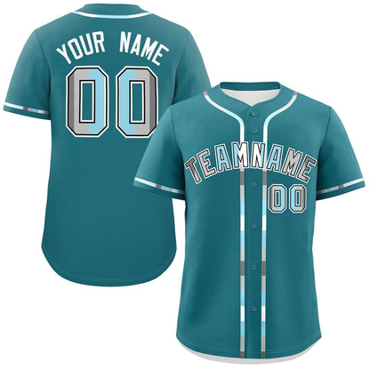 Custom Aqua Demiboy For Pride Month Classic Style Authentic Baseball Jersey