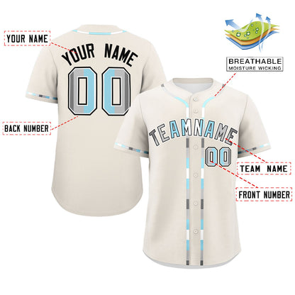 Custom Cream Demiboy For Pride Month Classic Style Authentic Baseball Jersey