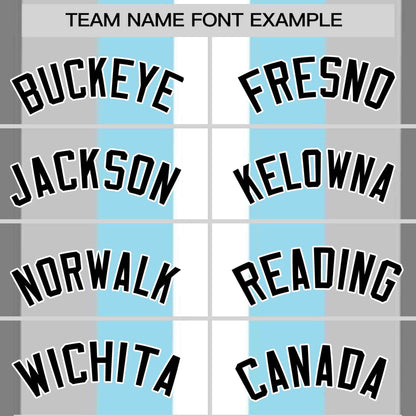 Custom Gray Powder Blue-White Demiboy For Pride Month Color Block Authentic Baseball Jersey