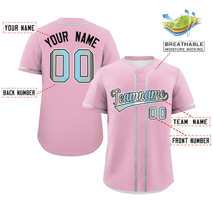 Custom Light Pink Demiboy For Pride Month Classic Style Authentic Baseball Jersey