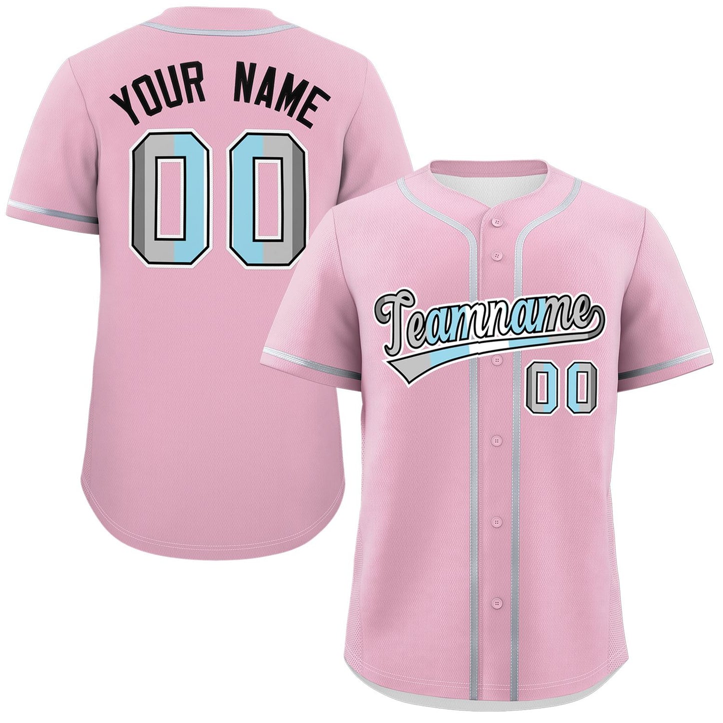 Custom Light Pink Demiboy For Pride Month Classic Style Authentic Baseball Jersey