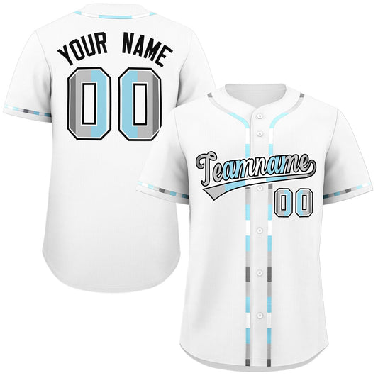 Custom White Demiboy For Pride Month Classic Style Authentic Baseball Jersey