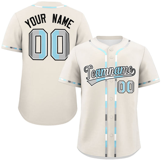 Custom Cream Demiboy For Pride Month Classic Style Authentic Baseball Jersey