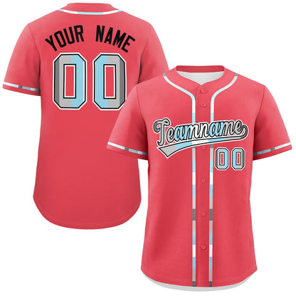 Custom Light Red Demiboy For Pride Month Classic Style Authentic Baseball Jersey