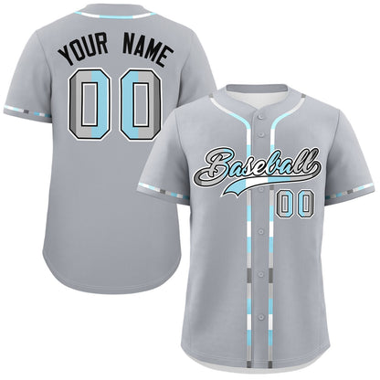 Custom Gray Demiboy For Pride Month Classic Style Authentic Baseball Jersey