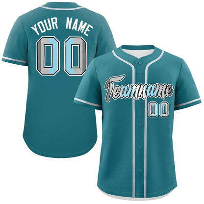 Custom Aqua Demiboy For Pride Month Classic Style Authentic Baseball Jersey