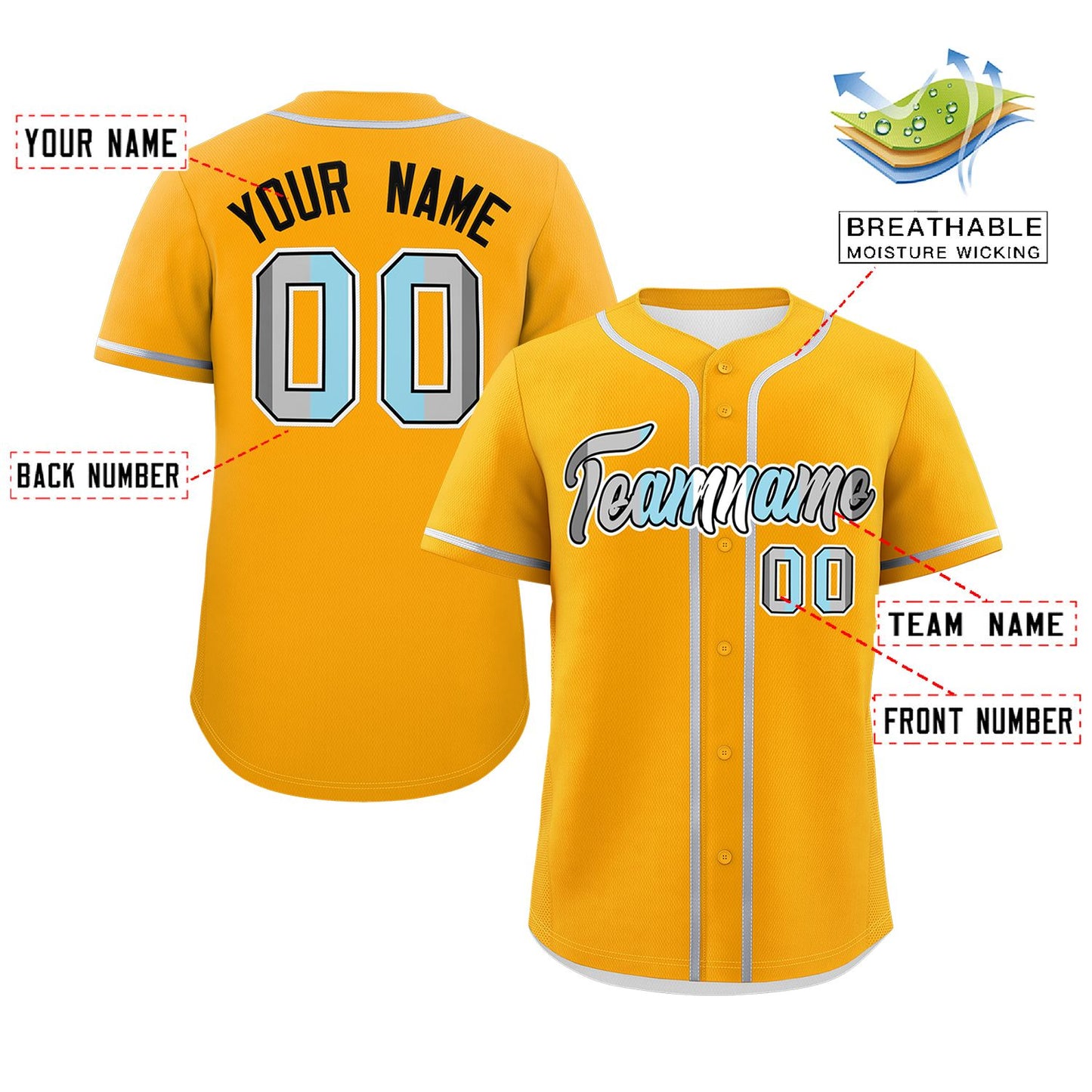 Custom Yellow Demiboy For Pride Month Classic Style Authentic Baseball Jersey