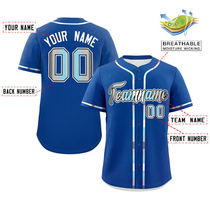 Custom Royal Demiboy For Pride Month Classic Style Authentic Baseball Jersey