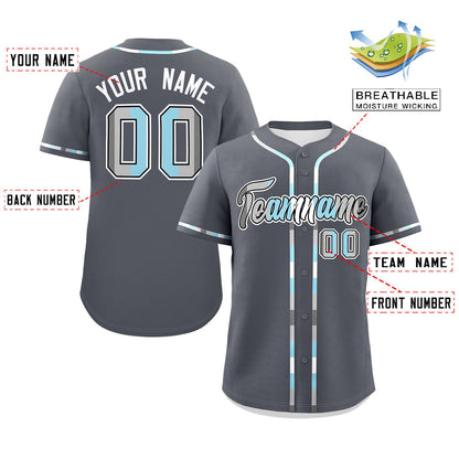 Custom Dark Gray Demiboy For Pride Month Classic Style Authentic Baseball Jersey