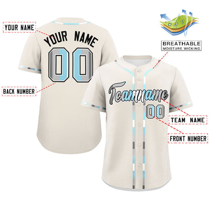 Custom Cream Demiboy For Pride Month Classic Style Authentic Baseball Jersey