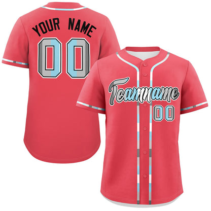 Custom Light Red Demiboy For Pride Month Classic Style Authentic Baseball Jersey