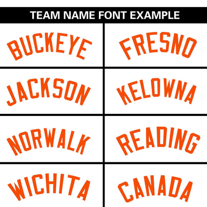 Custom White Orange Personalized Flame Graffiti Pattern Authentic Baseball Jersey