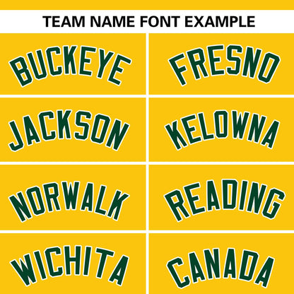 Custom Gold Green Personalized Flame Graffiti Pattern Authentic Baseball Jersey