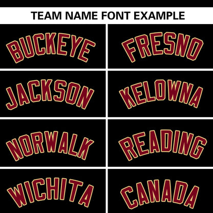 Custom Black Crimson Personalized Flame Graffiti Pattern Authentic Baseball Jersey