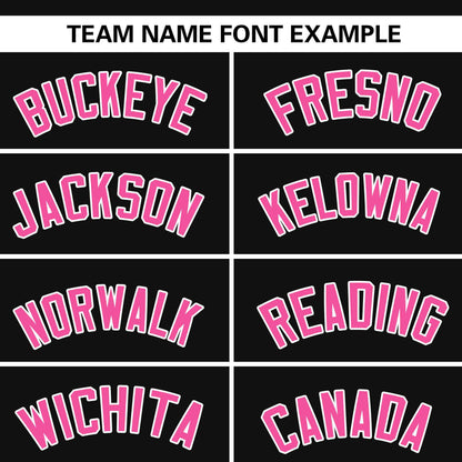 Custom Black Pink Personalized Flame Graffiti Pattern Authentic Baseball Jersey