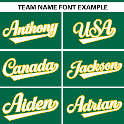 Custom Kelly Green White Personalized Gradient Ribbed Design Authentic Baseball Jersey