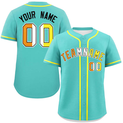 Custom Aqua Maverique For Pride Month Classic Style Authentic Baseball Jersey