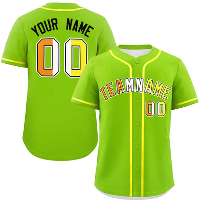 Custom Neon Green Maverique For Pride Month Classic Style Authentic Baseball Jersey