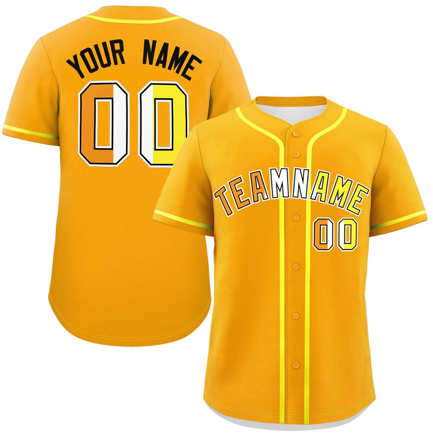 Custom Yellow Maverique For Pride Month Classic Style Authentic Baseball Jersey