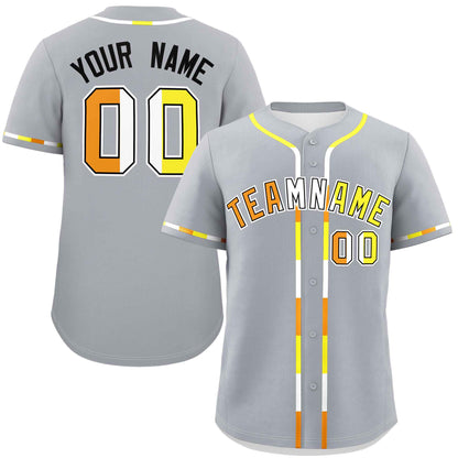 Custom Light Gray Maverique For Pride Month Classic Style Authentic Baseball Jersey