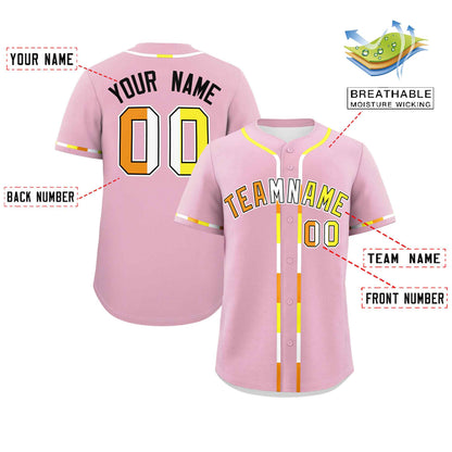 Custom Light Pink Maverique For Pride Month Classic Style Authentic Baseball Jersey