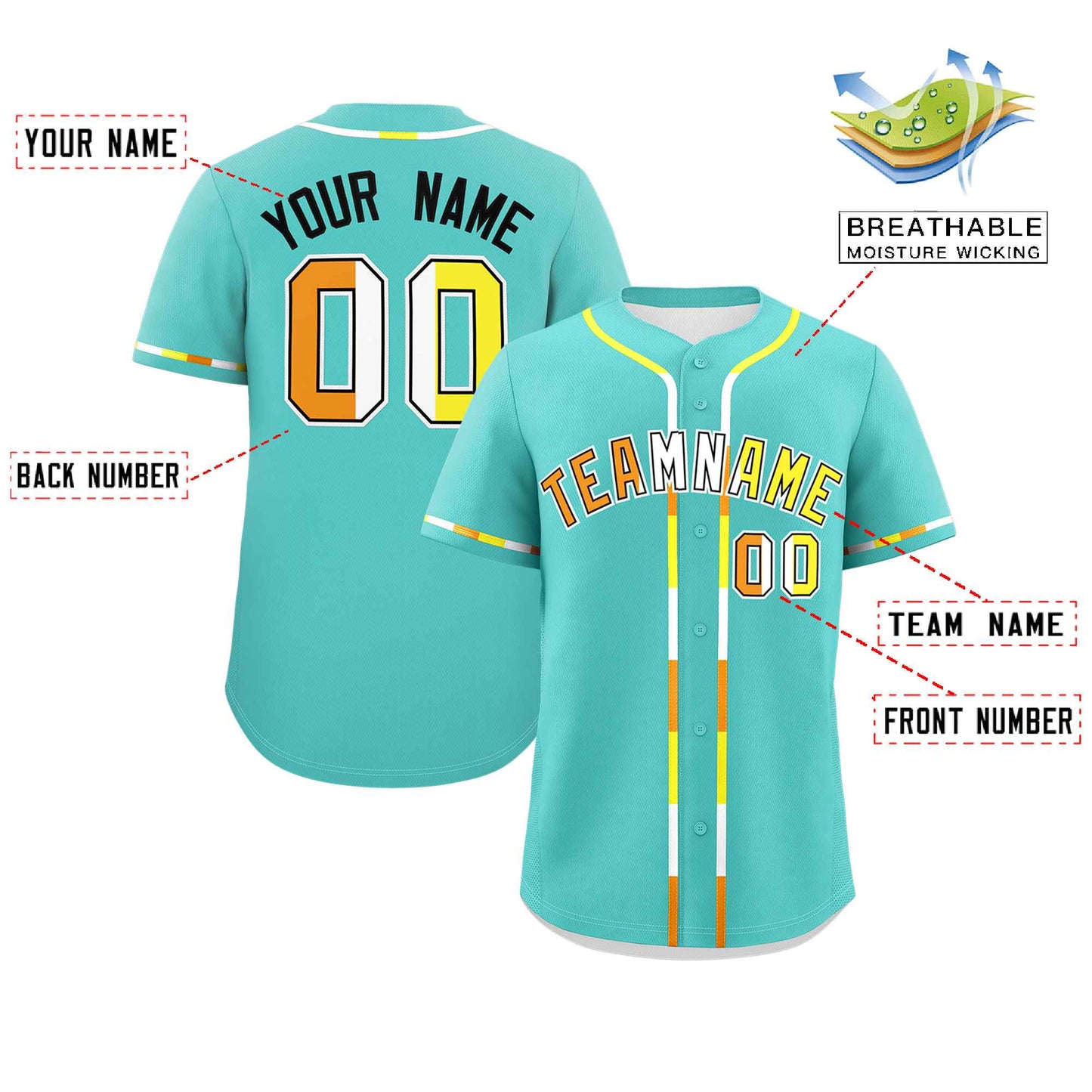 Custom Aqua Maverique For Pride Month Classic Style Authentic Baseball Jersey