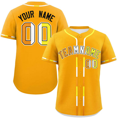 Custom Yellow Maverique For Pride Month Classic Style Authentic Baseball Jersey