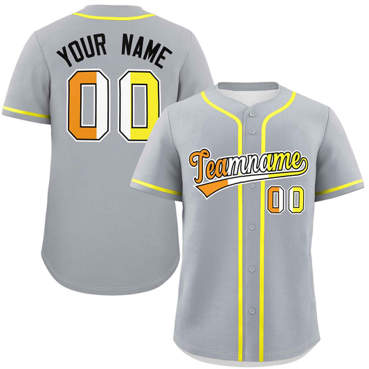 Custom Gray Maverique For Pride Month Classic Style Authentic Baseball Jersey