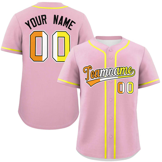 Custom Light Pink Maverique For Pride Month Classic Style Authentic Baseball Jersey